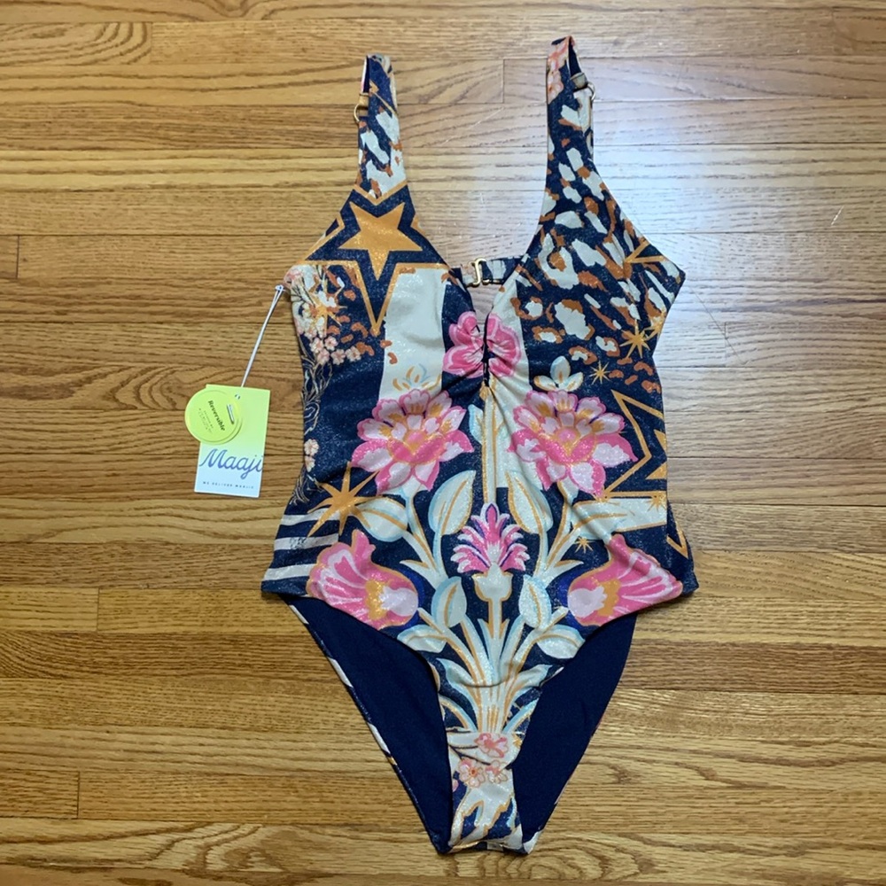 Maaji Floral and Star Patterned One Piece Swimsuit ✨NWT